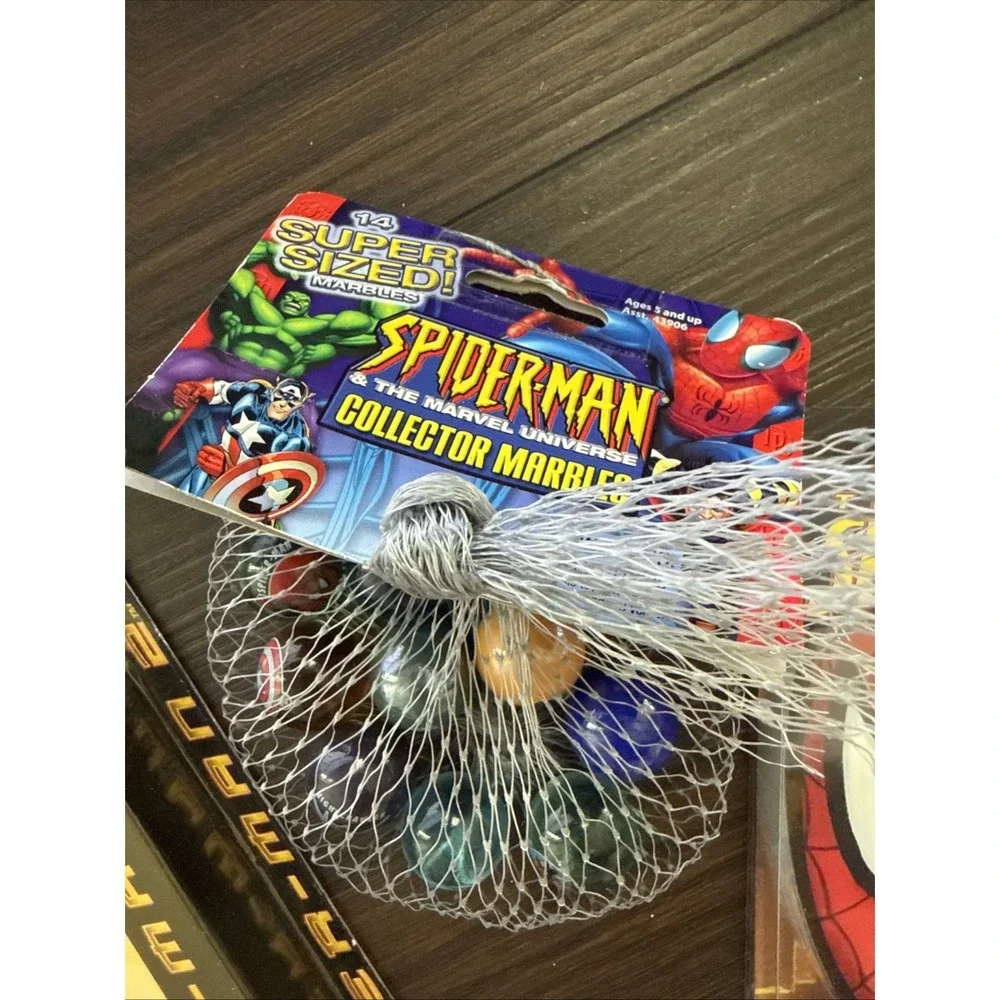 Vintage Spiderman Lot Cards Marbles Pen Bounce Ball Deadstock - Spiderman movie